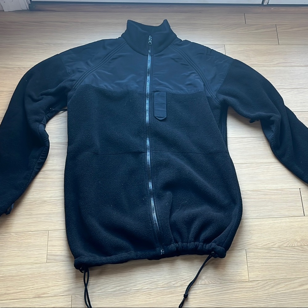 Black Fleece Zip-Up Jacket